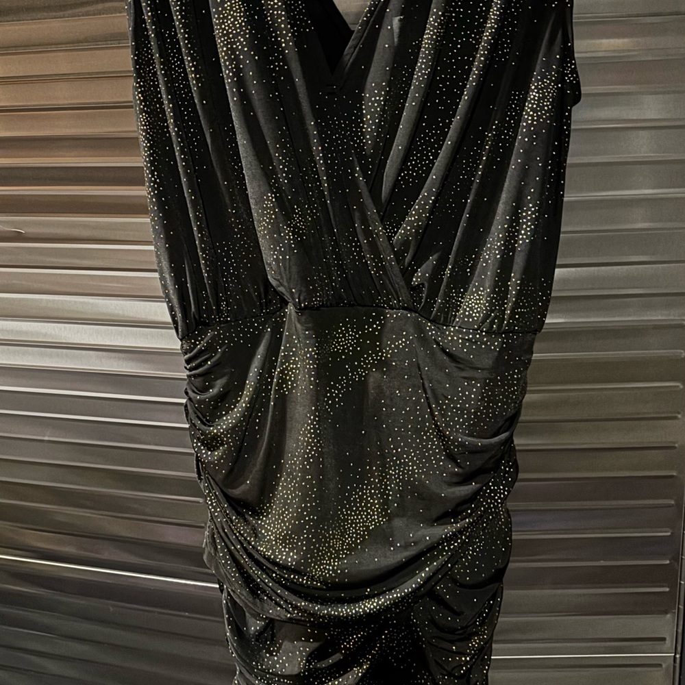 Frederick's of Hollywood Black Dress with Gold Accents